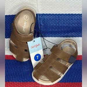 🎉✨NEW - Cat & Jack Cognac / Cohen Brown Casual Toddler Fisherman Sandal Size 7